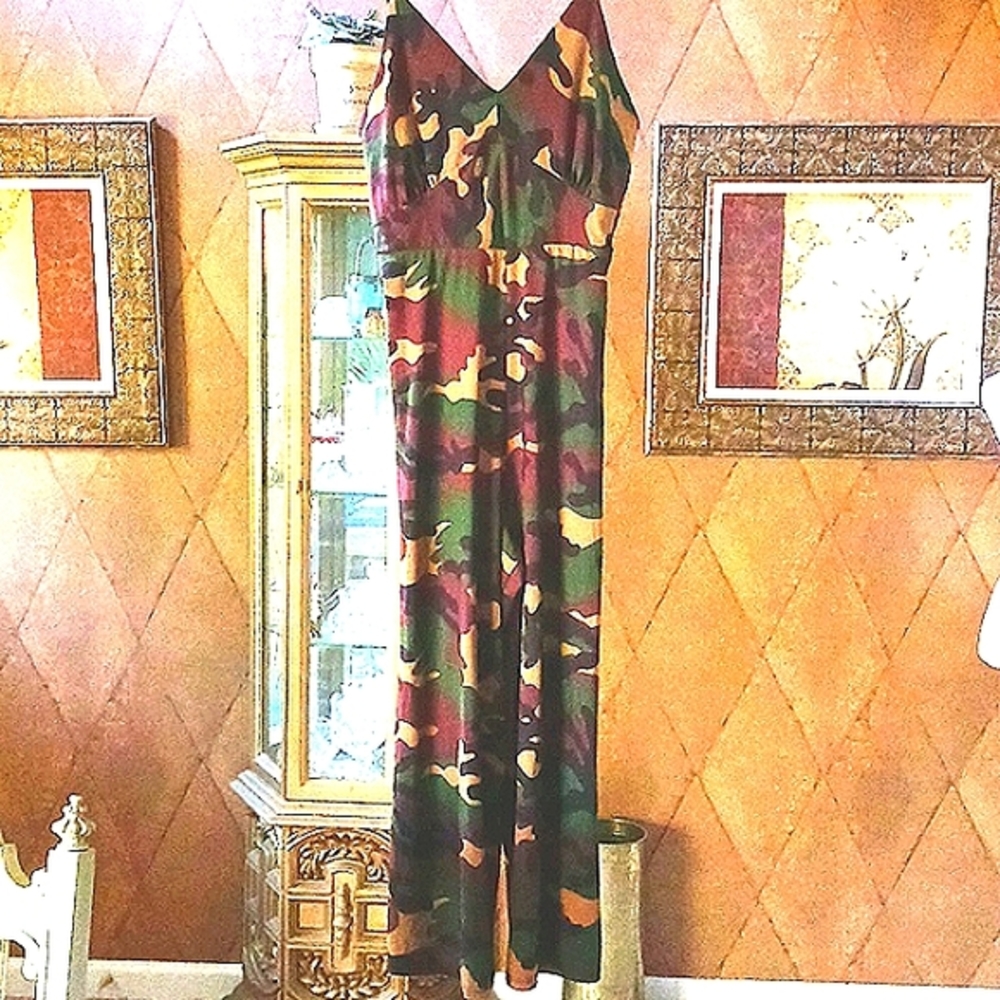 Polly & Esther Camo Print Jumpsuit - Picture 14 of 14